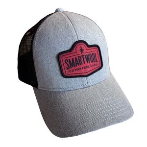 Men's Smartwool Snap Back Trucker Hat, Light Gray Heather and‎ Black